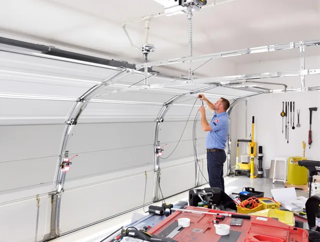 Garage door cable repair service by Seal Beach Garage Door Repair in Seal Beach
