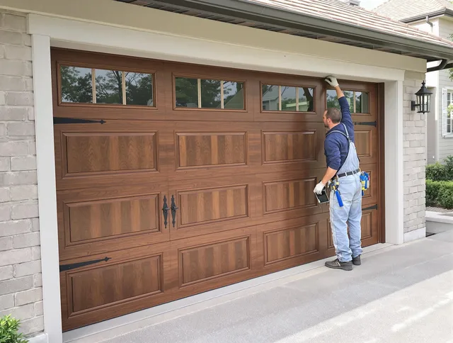 Custom garage door showcase by Seal Beach Garage Door Repair in Seal Beach