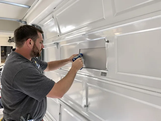 Garage door panel repair by Seal Beach Garage Door Repair in Seal Beach